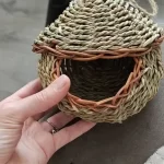 Hand-Woven Grass Bird Nest - Small Parrot & Canary Outdoor Hanging Hut photo review