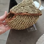 Hand-Woven Grass Bird Nest - Small Parrot & Canary Outdoor Hanging Hut photo review