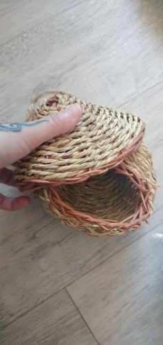 Hand-Woven Grass Bird Nest - Small Parrot & Canary Outdoor Hanging Hut photo review