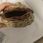 Hand-Woven Grass Bird Nest - Small Parrot & Canary Outdoor Hanging Hut photo review