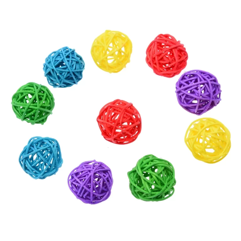 10pcs Multicolor Sepak Takraw Bird Chew Toy - Pet Bird Scratching & Chewing Supplies photo review