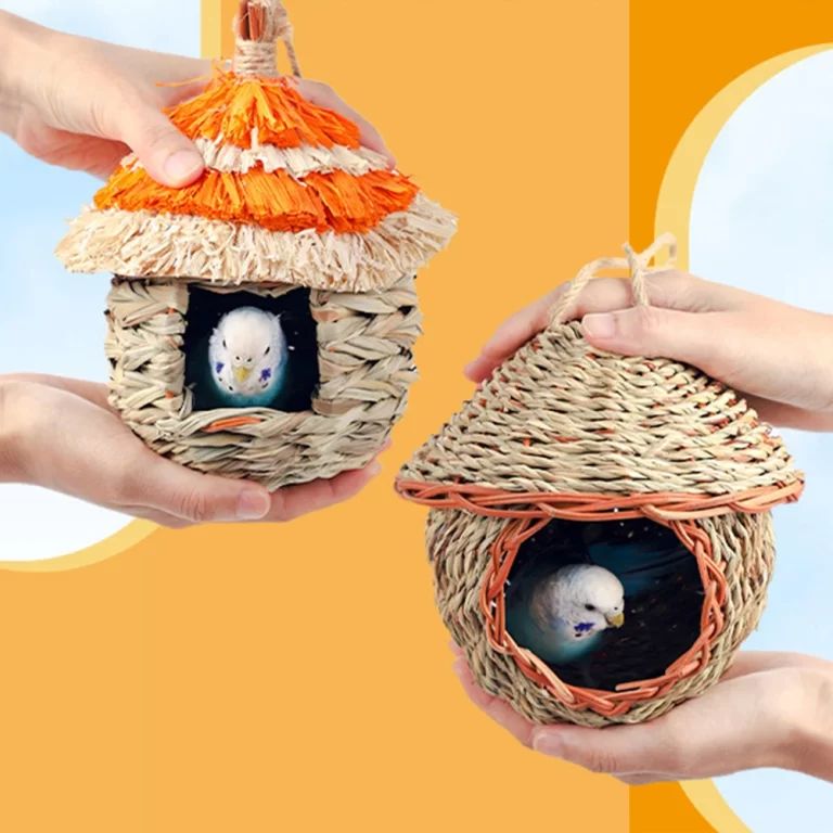 Hand-Woven Grass Bird Nest - Small Parrot & Canary Outdoor Hanging Hut photo review