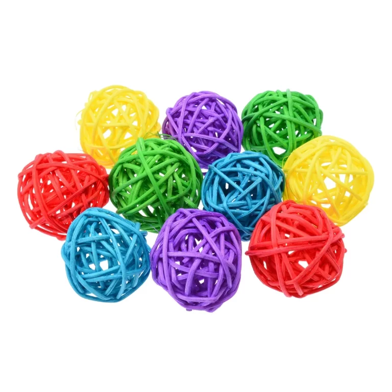 10pcs Multicolor Sepak Takraw Bird Chew Toy - Pet Bird Scratching & Chewing Supplies photo review