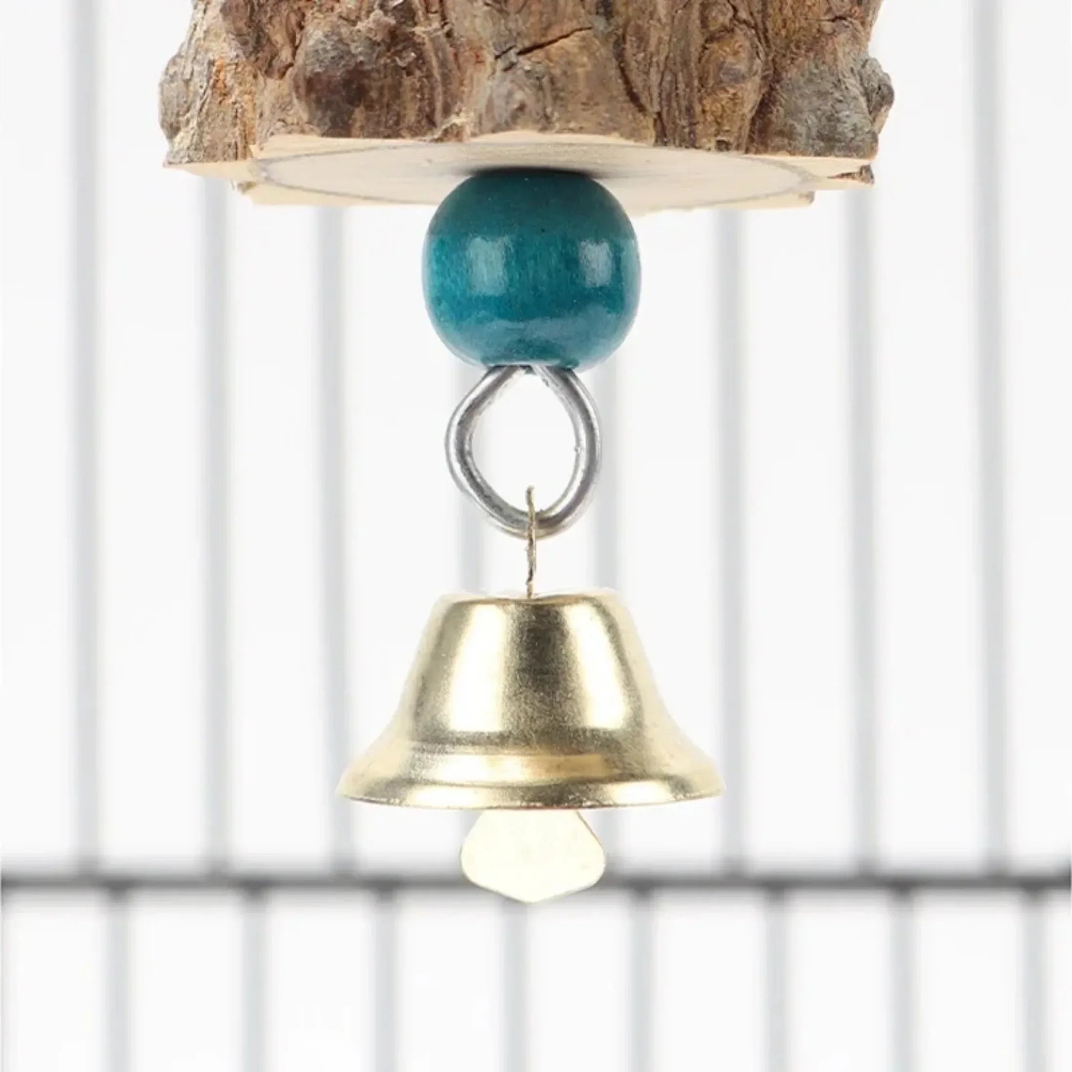 Natural Wooden Bird Cage Toy - Parrot Chew Toy, Hang Style Parakeet Toy, Bird Supplies