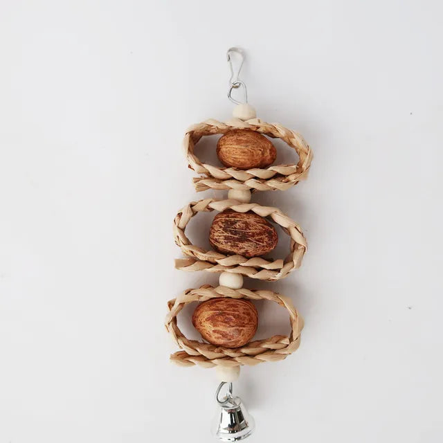 Natural Bird Chew Toys - Parrot Bite, Swing, Climb