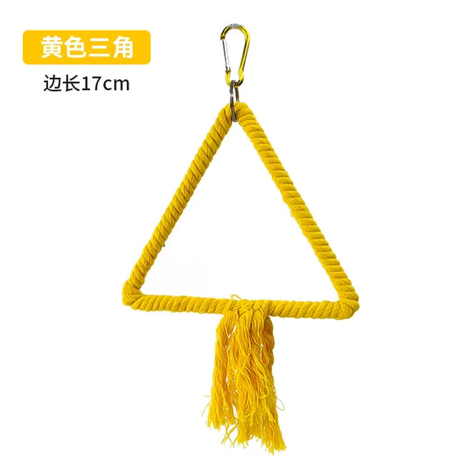 Parrot Chew Toy - Cotton Rope Bite Bridge for Birds Cage Activity