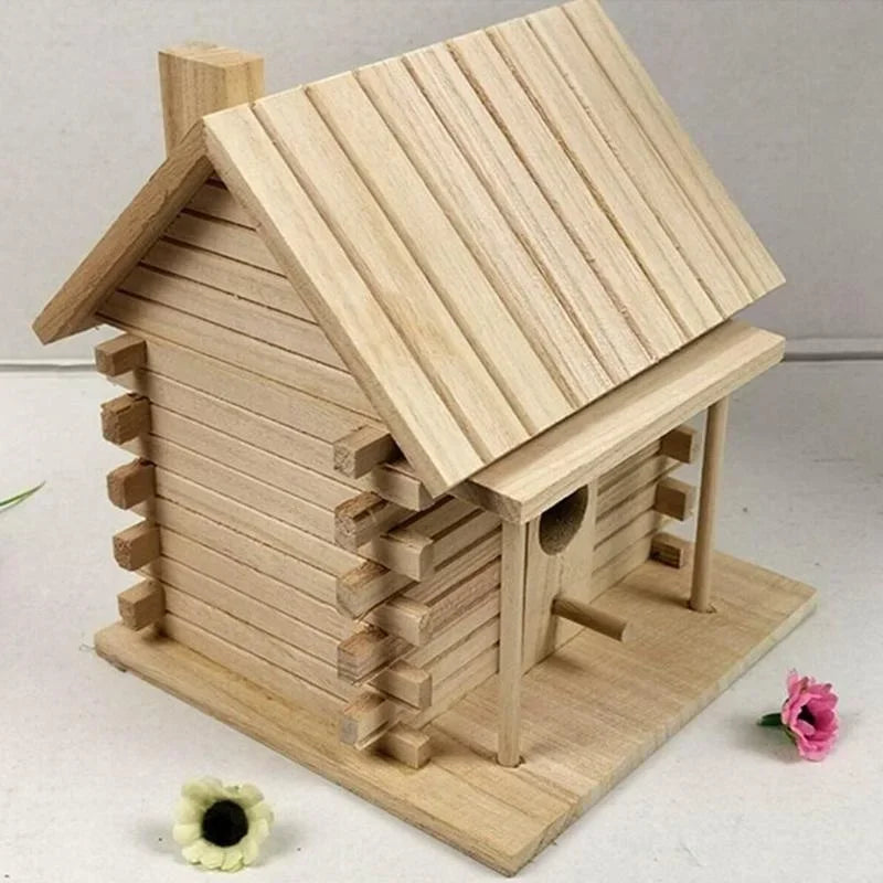 New DIY Wooden Bird Nest Box - Breeding Home for Parrots