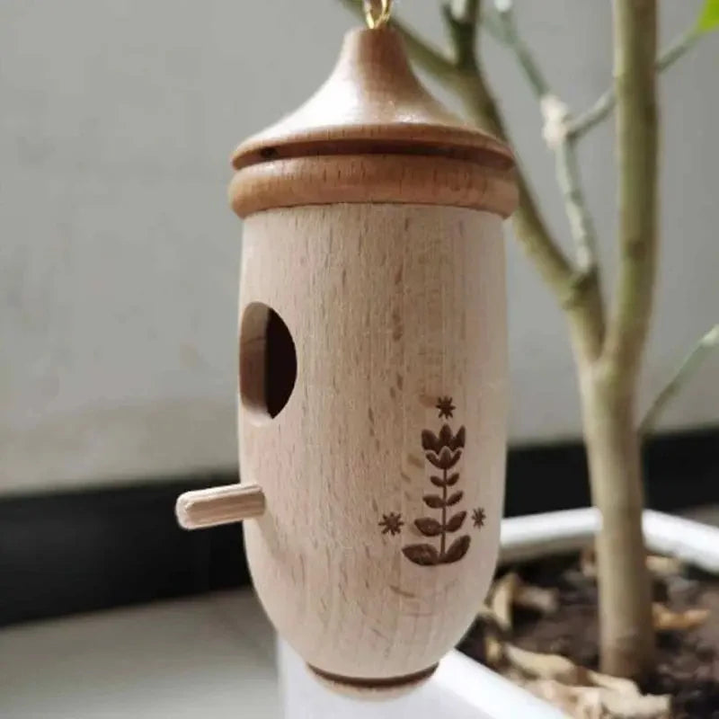 木製蜂鳥屋－戶外花園裝飾與野生鳥類巢穴