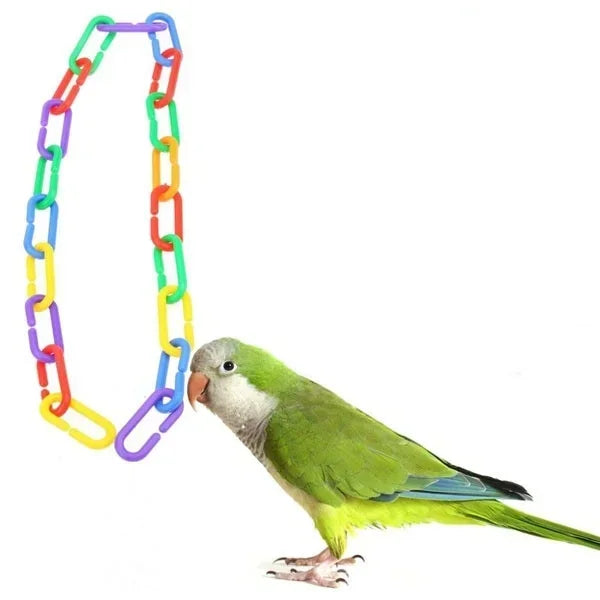 100Pcs Parrot Chewing Plastic Toys Set - Fun and Safe for Birds