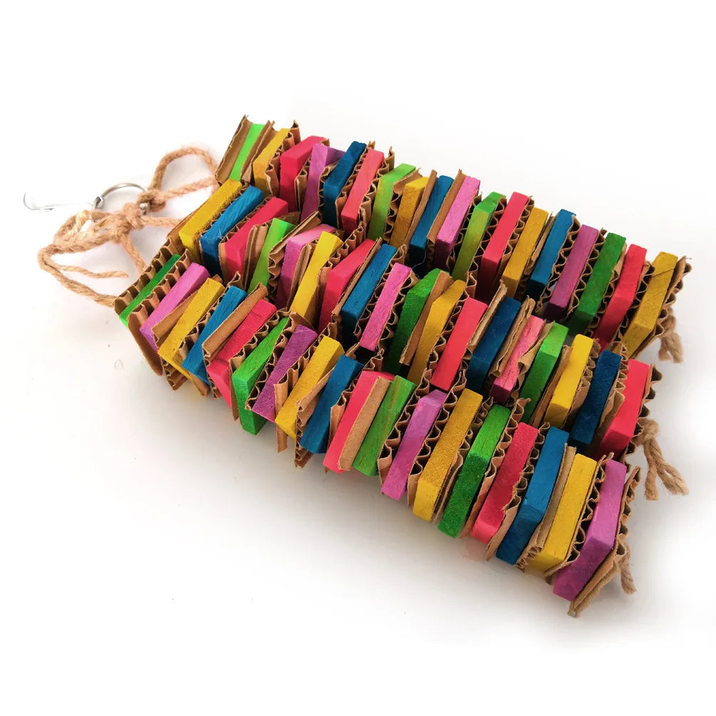 Cardboard Chew Toy for Parrots & Parakeets - Perfect for Large & Small Birds