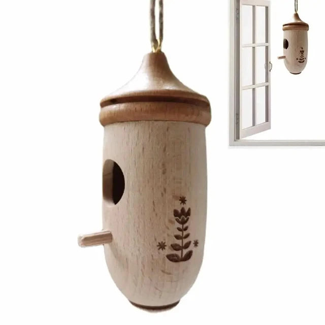 木製蜂鳥屋－戶外花園裝飾與野生鳥類巢穴