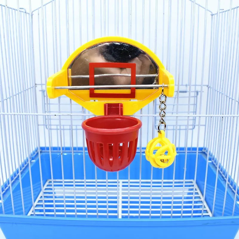 Parrot Basketball Shooting Toy - Bird Intelligence Training Toy Bird Cage Accessories