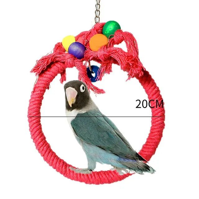 Parrot Chew Toy - Cotton Rope Bite Bridge for Birds Cage Activity