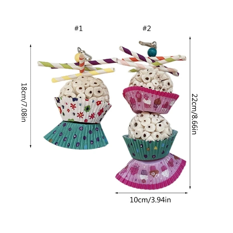 Natural Sola Balls Bird Chewing Toy - Foraging Fun for Cockatiels & Parakeets