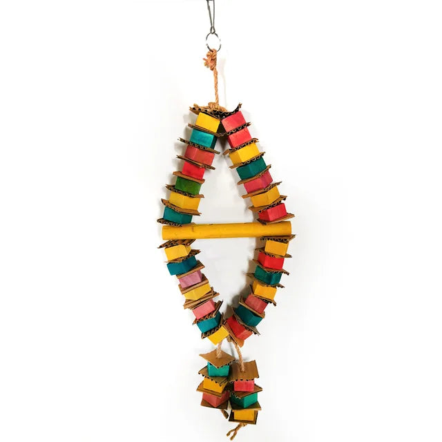 Cardboard Chew Toy for Parrots & Parakeets - Perfect for Large & Small Birds