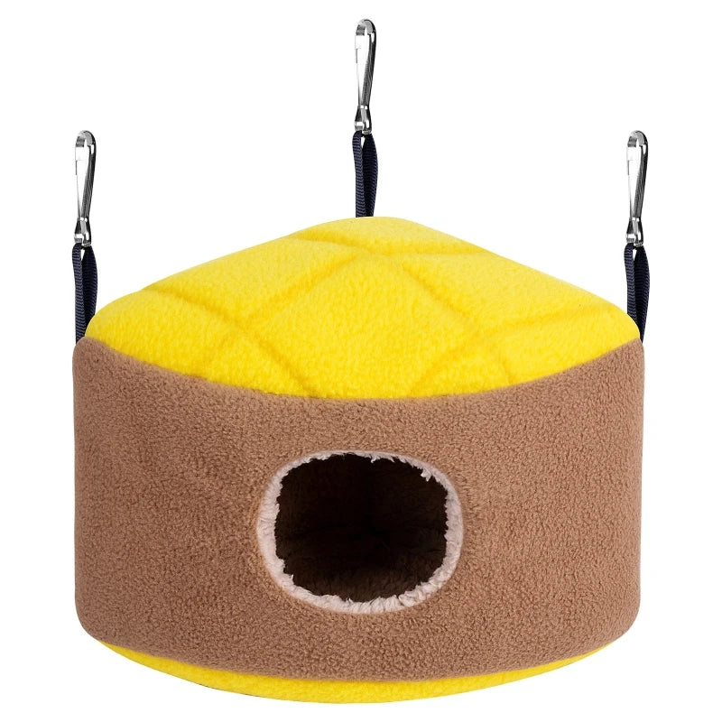 "Warm Bird Nest - Hammock with Plush Hideaway, Small Parrot Cage Accessory