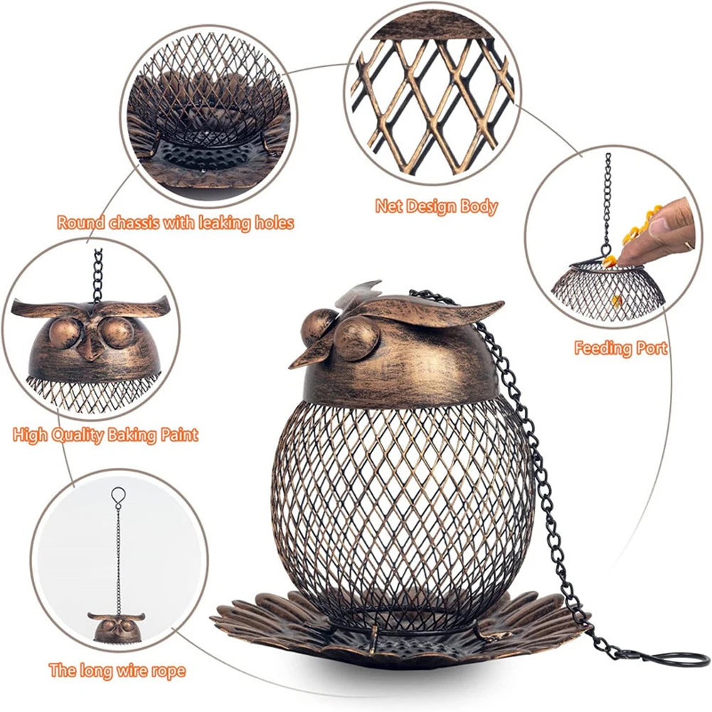 Large Capacity Cartoon Owl Feeder
