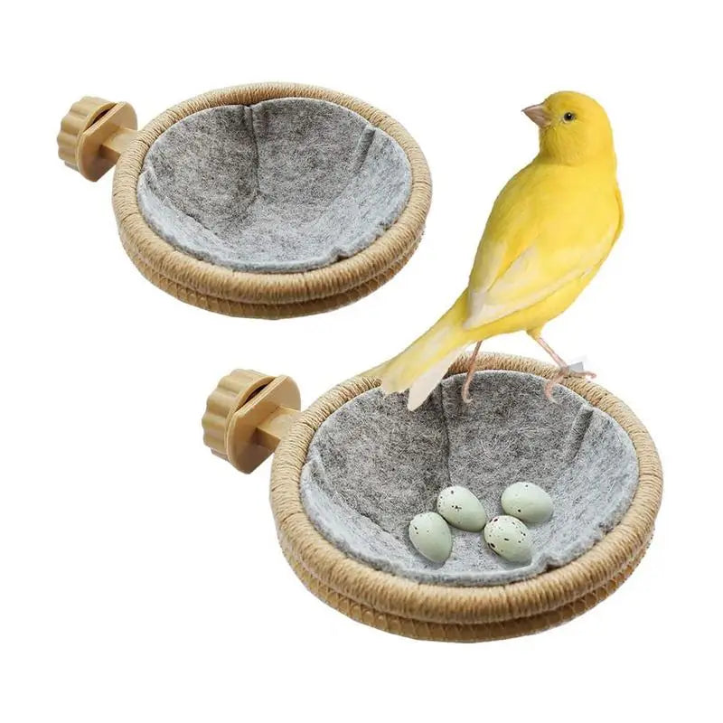 2-Pack Canary Breeding Nests - Cage Bird Hatching Boxes, Parrot Nest House