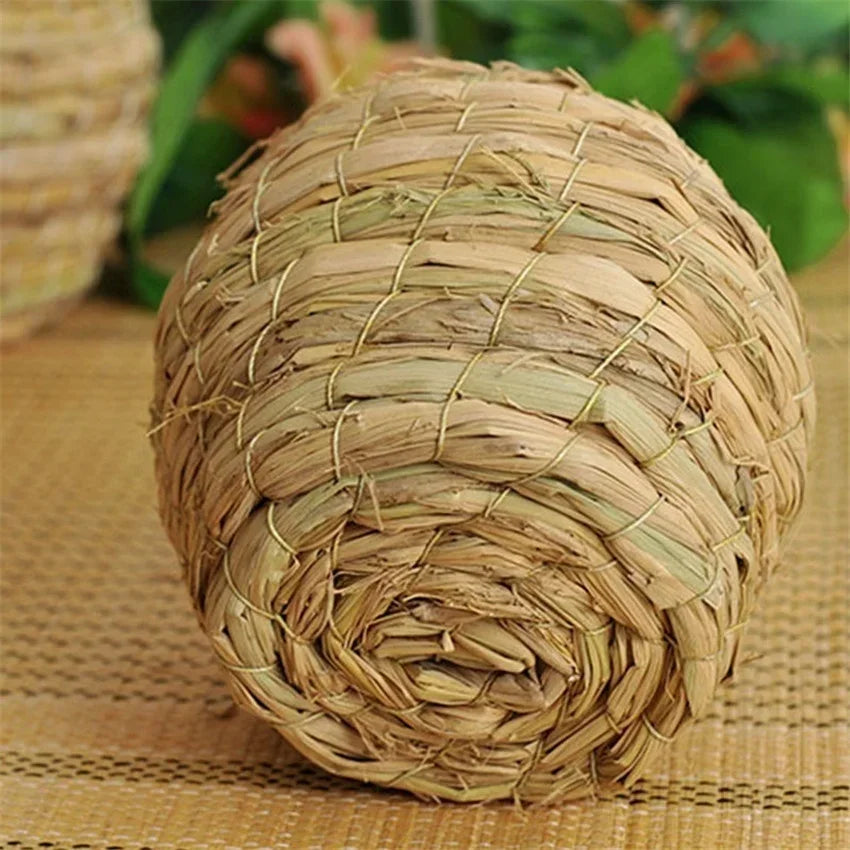 天然手工稻草鳥巢－鸚鵡、鴿子的舒適住所，庭院裝飾