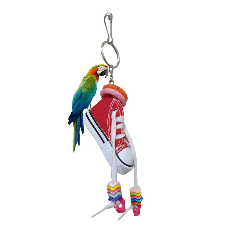 Mini Canvas Shoes Bird Toy - Fun Play & Decoration for Parrots