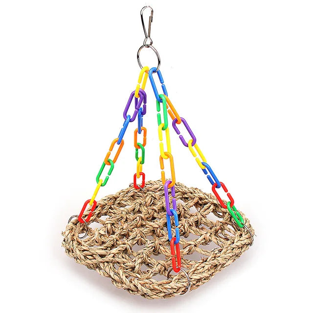 Parrot Chew Toy - Cotton Rope Bite Bridge for Birds Cage Activity