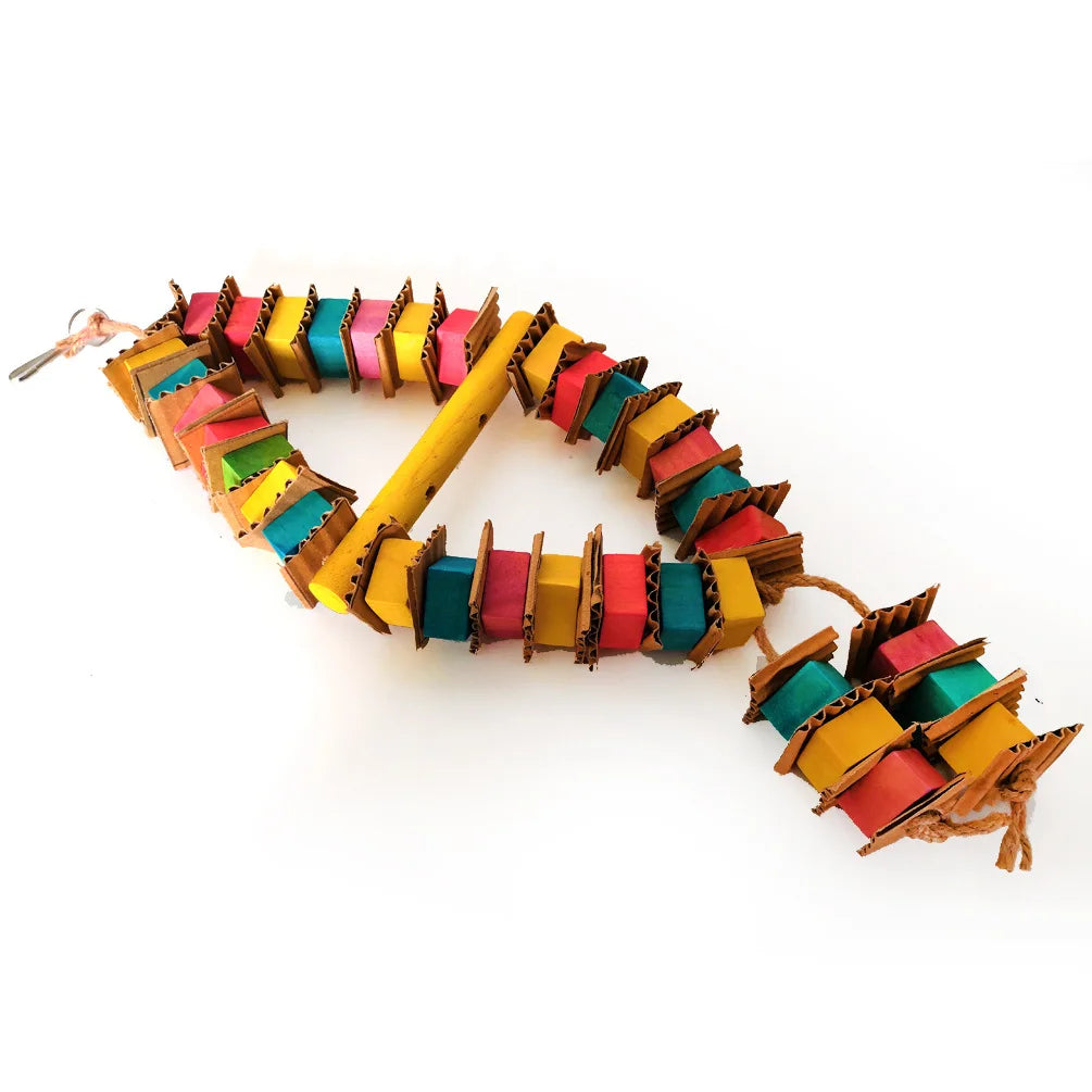 Cardboard Chew Toy for Parrots & Parakeets - Perfect for Large & Small Birds
