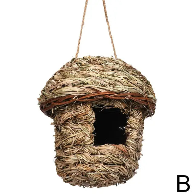 Handwoven Straw Bird Nest