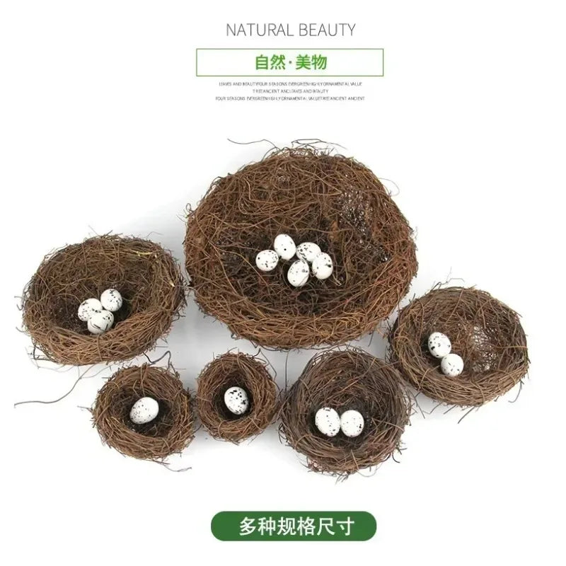 圓形藤製鳥巢