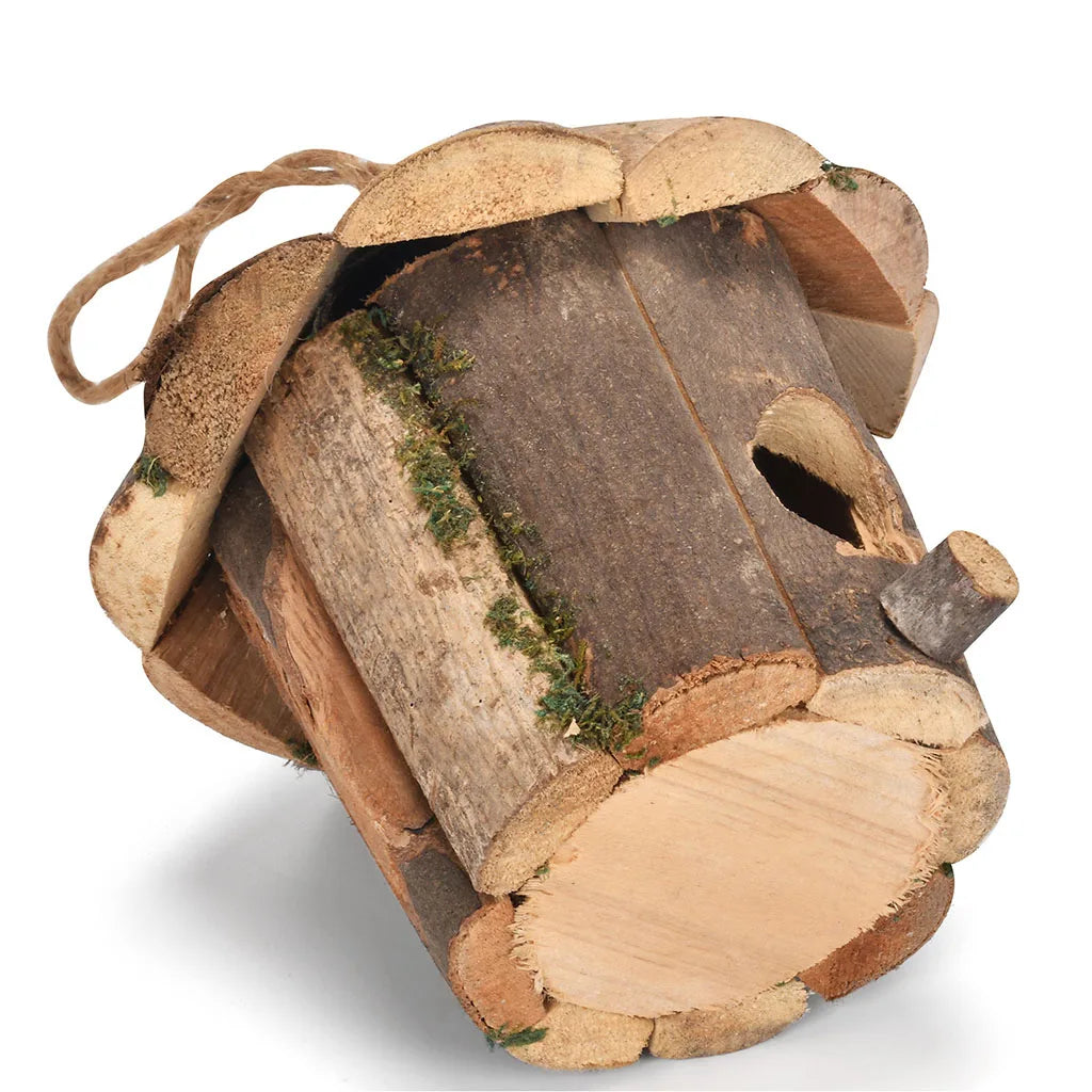 Natural Wooden Bird Nest - Outdoor Home Decor & Hummingbird House