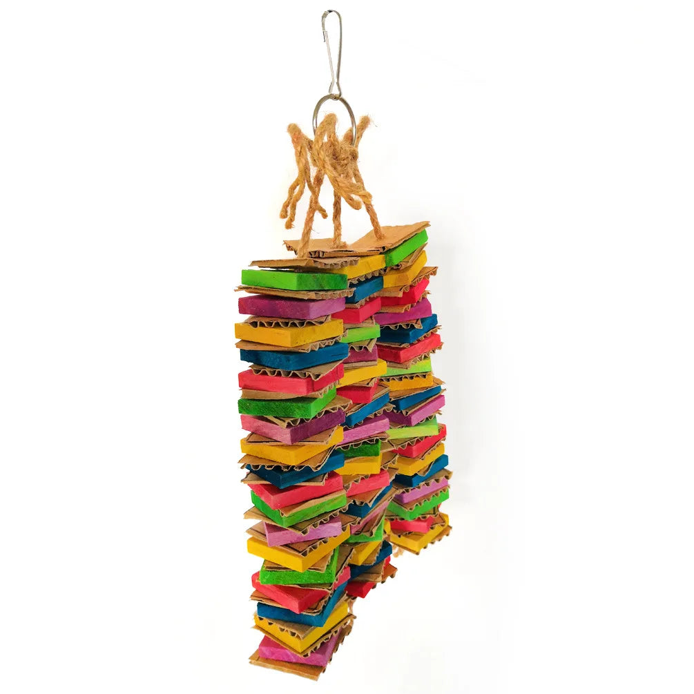 Cardboard Chew Toy for Parrots & Parakeets - Perfect for Large & Small Birds