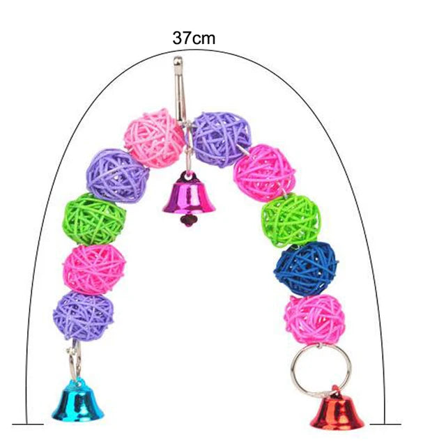 Parrot Chew Toy - Cotton Rope Bite Bridge for Birds Cage Activity