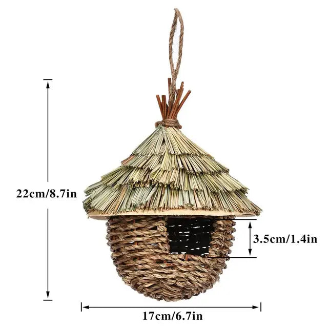 Handwoven Straw Bird Nest