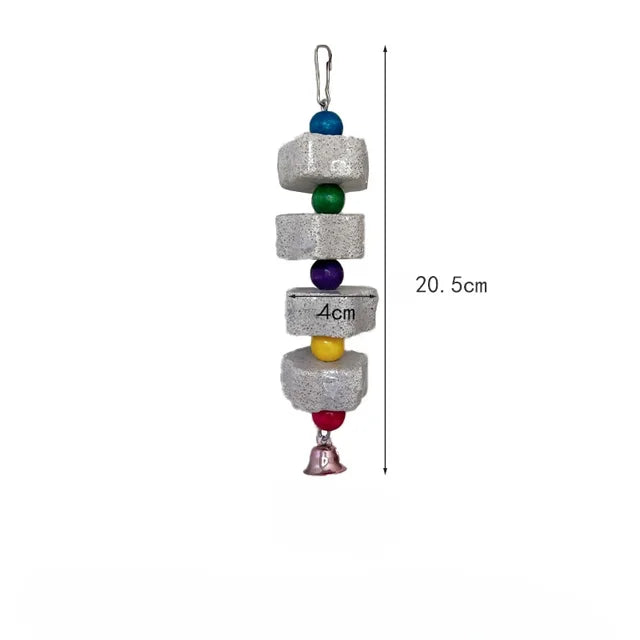 Flower-Shaped Bird Molar Toy - Grinding Stone for Parrots & Small Birds