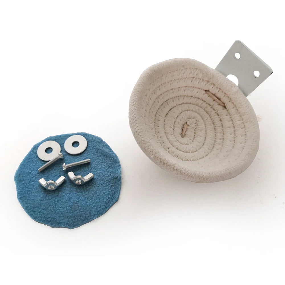 Handmade Cotton Rope Bird Breeding Nest - With Hooks, For Budgie & Parakeet