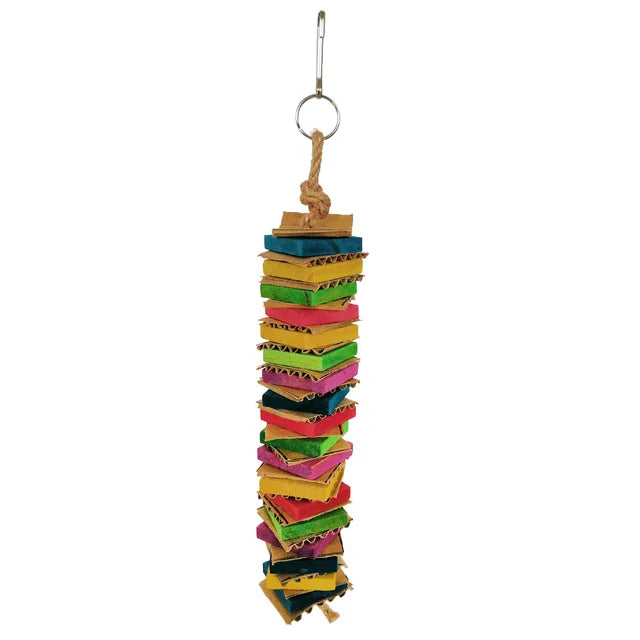 Cardboard Chew Toy for Parrots & Parakeets - Perfect for Large & Small Birds