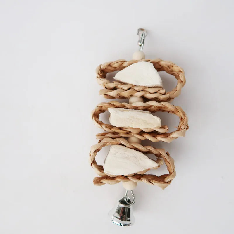 Natural Bird Chew Toys - Parrot Bite, Swing, Climb