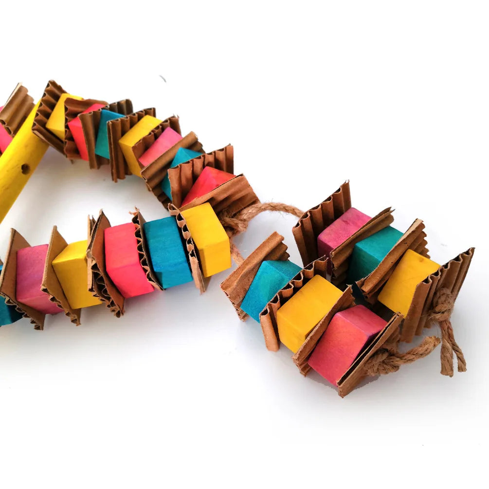 Cardboard Chew Toy for Parrots & Parakeets - Perfect for Large & Small Birds