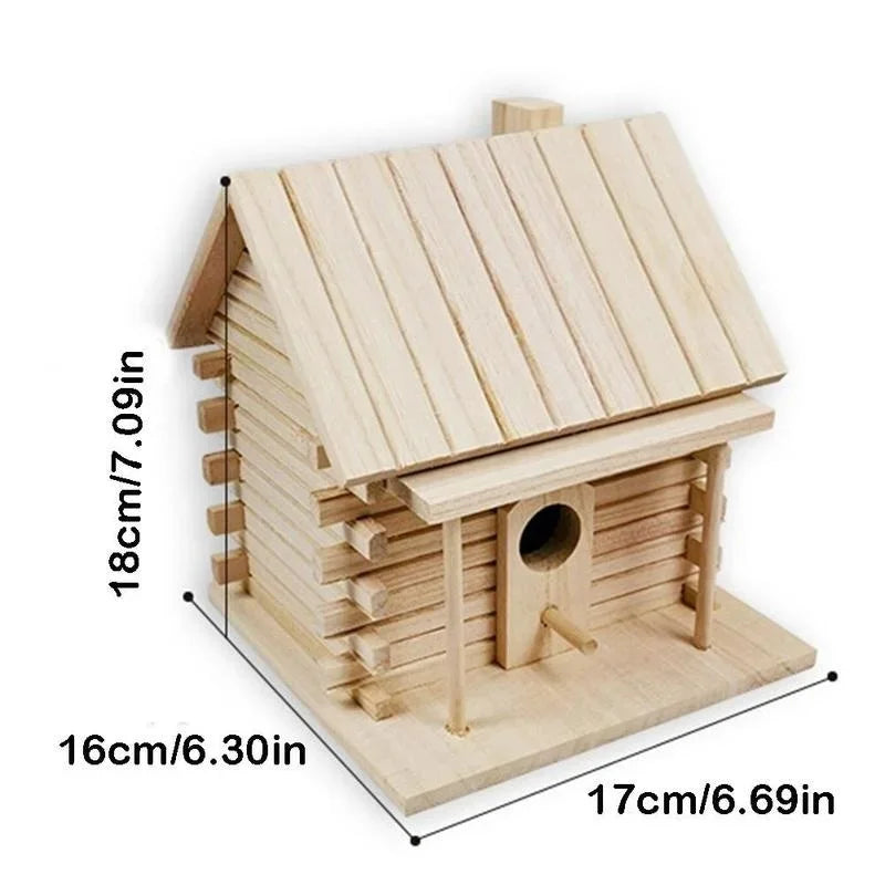 New DIY Wooden Bird Nest Box - Breeding Home for Parrots