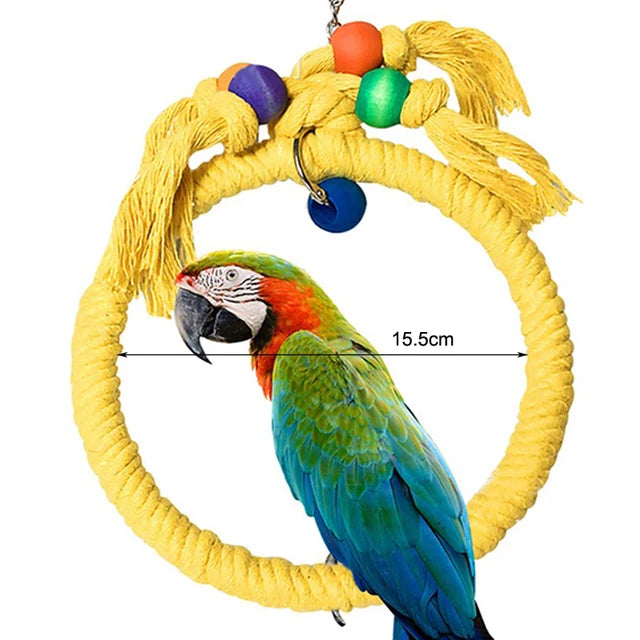 Parrot Chew Toy - Cotton Rope Bite Bridge for Birds Cage Activity