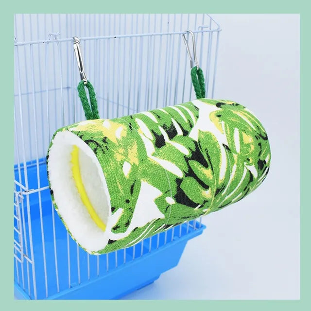 Winter Bird Hammock - Warm Plush Nest Tent, Hideout for Parrot & Small Pet