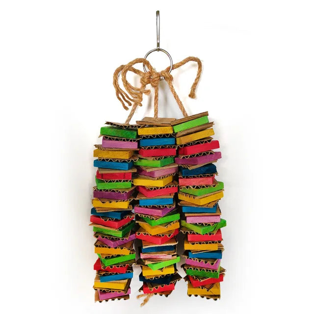 Cardboard Chew Toy for Parrots & Parakeets - Perfect for Large & Small Birds