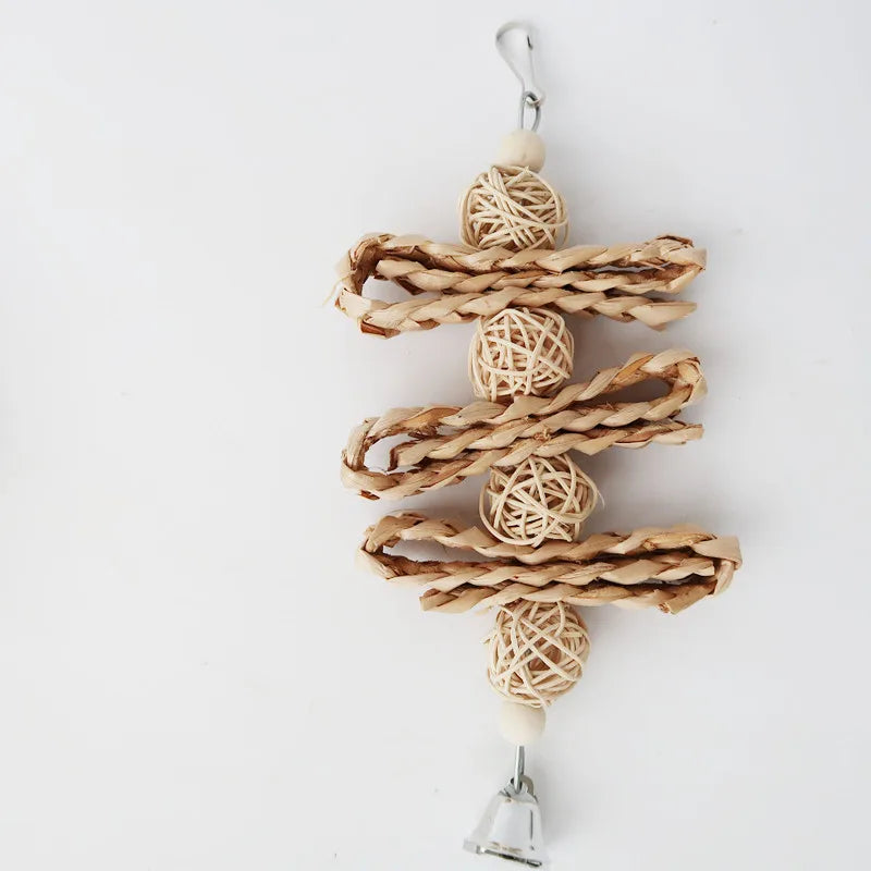 Natural Bird Chew Toys - Parrot Bite, Swing, Climb